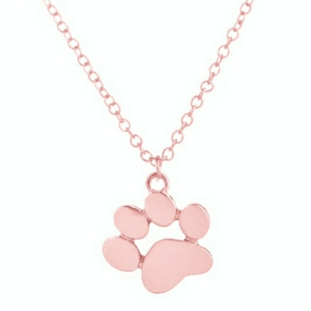 Paw rose necklace